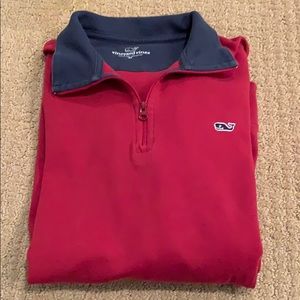 Vineyard Vines men’s red 1/4 zip